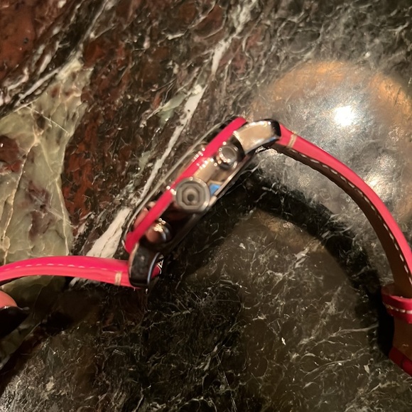 Coach Women’s Watch - hot pink genuine leather band - Picture 6 of 7